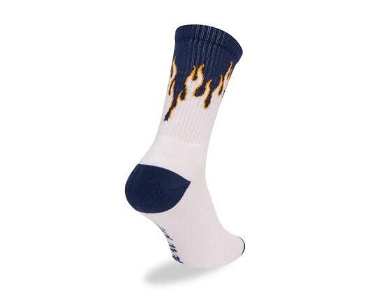 Ponožky New Era - Flame Crew Socks - White / Orange