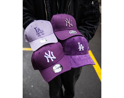 Dámská kšiltovka New Era - 9FORTY Metallic Logo - LA Dodgers - Pastel Purple