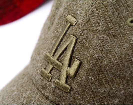 Kšiltovka New Era - 9TWENTY MLB Harris Tweed - LA Dodgers - Olive