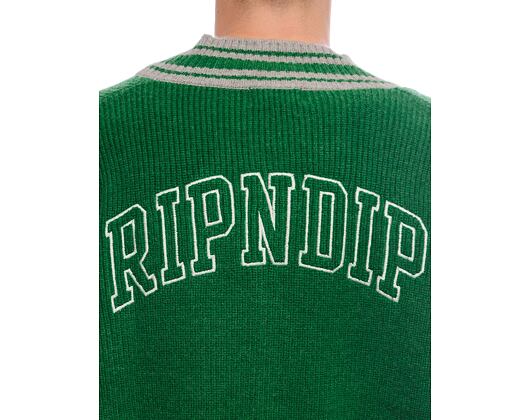 Svetr Rip N Dip - Team Spirit Varsity Cardigan  (Green/Grey)