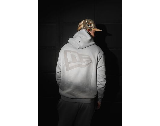 Mikina New Era - Tech Flag Oversized Hoodie - Dolphin Grey