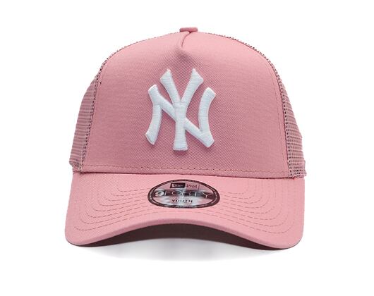 Dětská Kšiltovka New Era - MLB Essential 9FORTY Trucker - NY Yankees - Pink / White