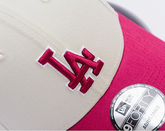 Kšiltovka New Era - MLB World Series Patch 9FORTY - LA Dodgers - Cream / Burgundy