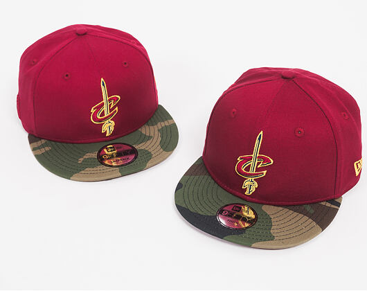 New Era Team Camo Cleveland Cavaliers 9FIFTY Cardinal/Woodland Camo Snapback Cap