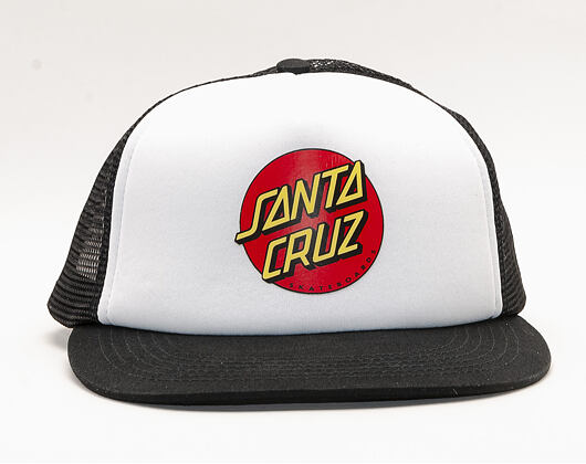 Santa Cruz Classic Dot Mesh Cap White/Black