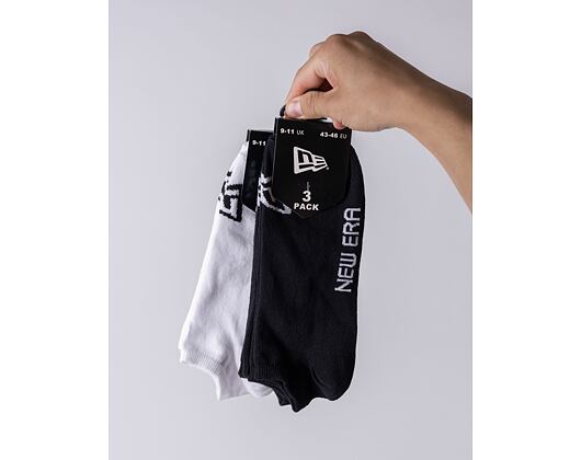 New Era Flag Sneaker 3Pack Black Socks