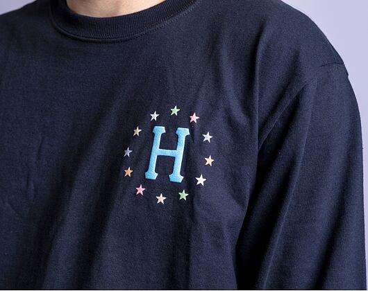 HUF Puff Galaxies Longsleeve Black Tee