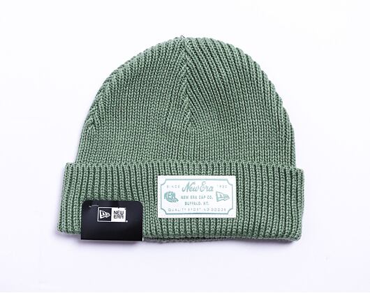 New Era Patch Short Cuff Beanie Jade Green