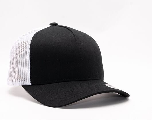 Yupoong 5-Panel Retro Trucker 2-Tone Cap Black/White