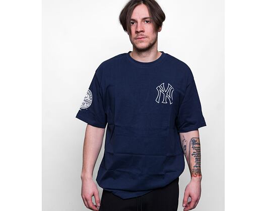 New Era Heritage Back Print Oversized Tee New York Yankees Oceanside Blue / Off White T-Shirt