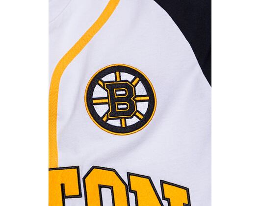 Dres Mitchell & Ness Practice Day Button Front Jersey BOSTON BRUINS White