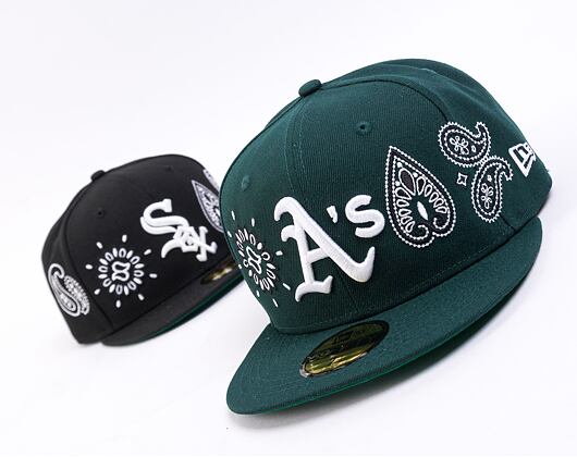 New Era 59FIFTY MLB All-Over-Print Paisley 5 Oakland Athletics Team Color / Optic White Cap