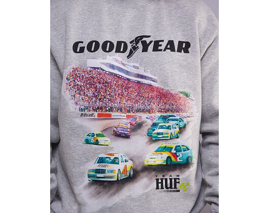 Mikina HUF × GOODYEAR Team Huf Crewneck Heather Grey