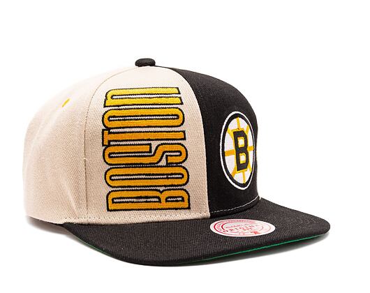 Kšiltovka Mitchell & Ness NHL Pop Panel Snapback Boston Bruins Off White