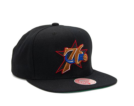 Mitchell & Ness Philadelphia 76ers Team Ground 2.0 Snapback HWC Black Cap