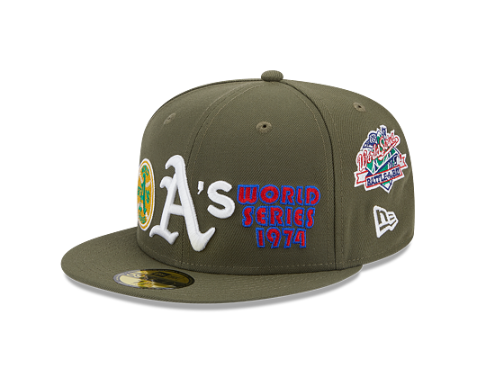 Kšiltovka New Era 59FIFTY MLB 5 Olive WS Oakland Athletics New Olive / White