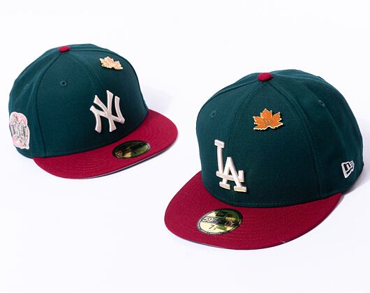 Kšiltovka New Era 59FIFTY MLB "Leaf Drop WS Patch Los Angeles Dodgers Green / White