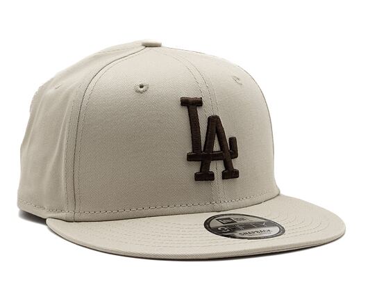 Kšiltovka New Era 9FIFTY MLB League Essential Los Angeles Dodgers Stone / Dark Brown