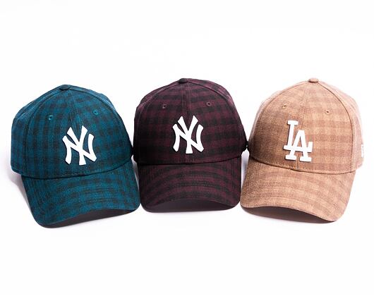 Kšiltovka New Era 9FORTY MLB Flannel Los Angeles Dodgers Camel / White