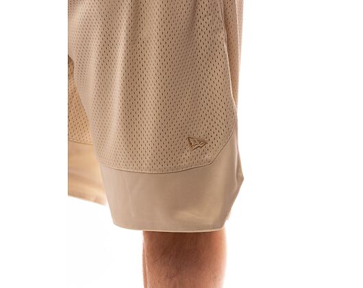 Kraťasy New Era Arch Logo Mesh Shorts - Stone