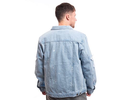 Džínová bunda Karl Kani OG Paintsplatter Denim Trucker Jacket Bleached blue/white