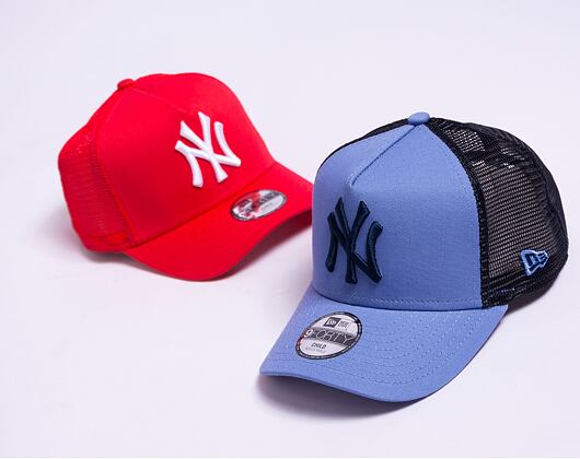 Dětská kšiltovka New Era 9FORTY Kids A-Frame Trucker MLB League Essential New York Yankees Copen Blu