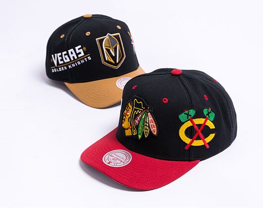 Kšiltovka Mitchell & Ness Overbite Pro Snapback Chicago Blackhawks Black