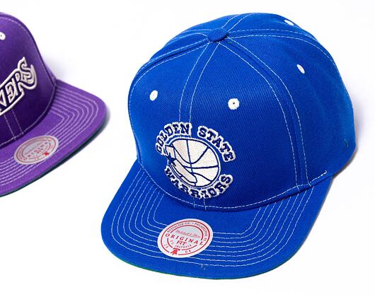 Kšiltovka Mitchell & Ness Contrast Natural Snapback Hwc Golden State Warriors Blue