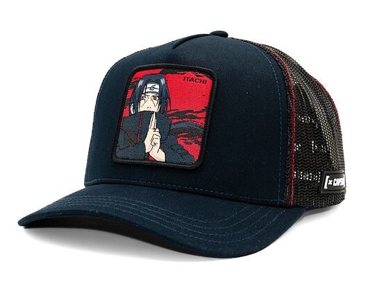 Kšiltovka Capslab Naruto Trucker - Itachi - Charcoal / Red