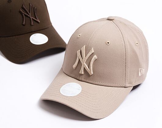 Dámská kšiltovka New Era 9FORTY Womens MLB League Essential New York Yankees Ash Brown / White