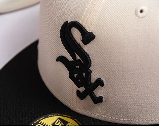 Kšiltovka New Era 59FIFTY MLB Chicago White Sox Retro - Cream White / Black