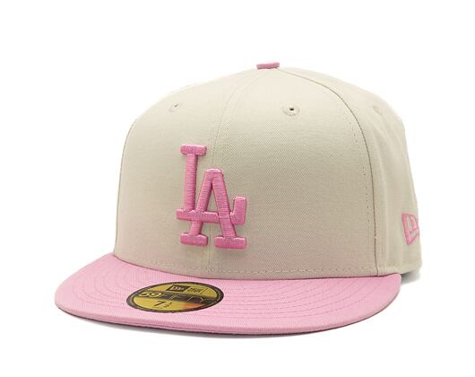 Kšiltovka New Era 59FIFTY MLB White Crown Los Angeles Dodgers Cooperstown Off White / Fondant Pink