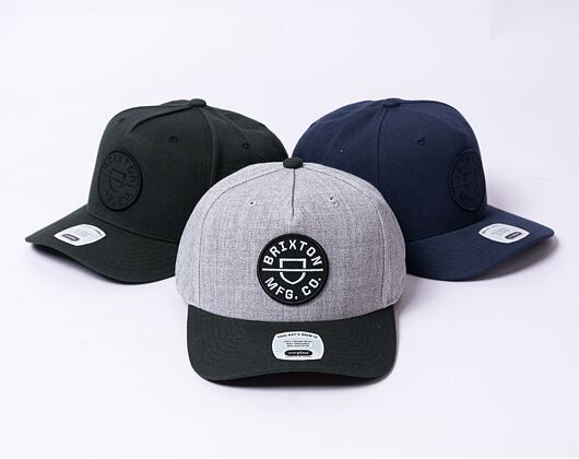 BRIXTON Crest C Mp Snapback Heather grey/Black Cap