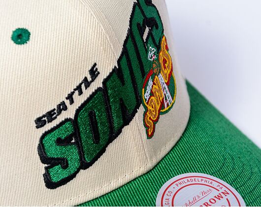 Kšiltovka NBA Retro Type Pro Snapback Hwc Seattle Supersonics Off White