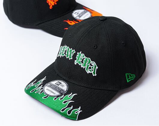 Kšiltovka New Era - 9TWENTY Flame - Black / Kelly Green