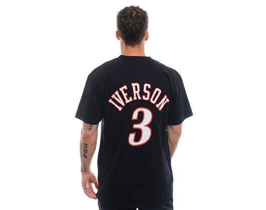 Mitchell & Ness Name & Number tee Philadelphia 76Ers Allen Iverson Black