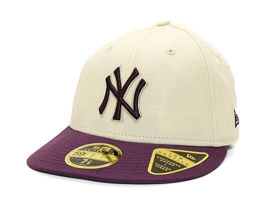 Kšiltovka New Era - 59FIFTY Low Profile "Late Fall Vibes" - NY Yankees - Cream / Purple