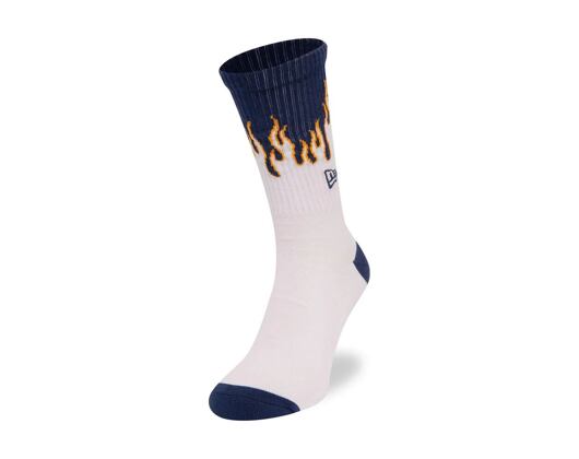 Ponožky New Era - Flame Crew Socks - White / Orange