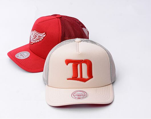 Kšiltovka Mitchell & Ness - Evergreen Trucker Vntg - Detroit Red Wings - Off White