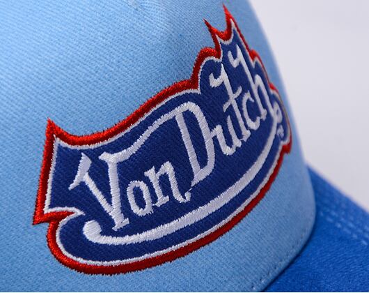 Kšiltovka Von Dutch - Trucker Rockford - Cot Twill/ Suede - Blue/ Red