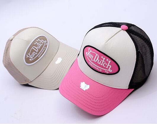 Kšiltovka Von Dutch - Trucker Boston - Caps - Cot Twill - White/ Pink