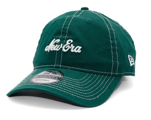 Kšiltovka New Era - Contrast Stitch 9TWENTY - Dark Green / White