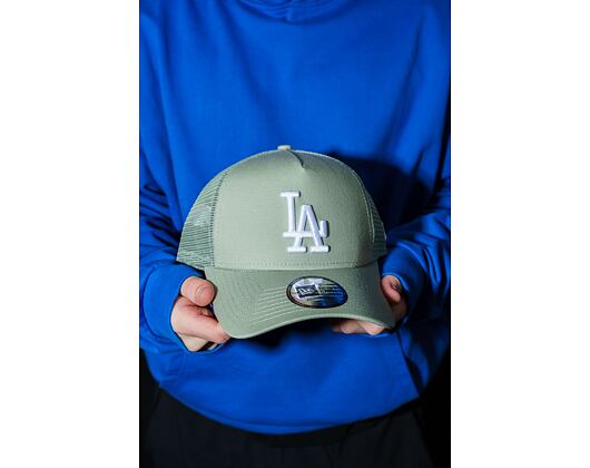 Kšiltovka New Era - MLB Essential 9FORTY Trucker - LA Dodgers - Mint Green / White