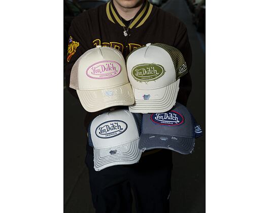 Kšiltovka Von Dutch - Trucker Kiruna - Caps - Cot Twill - Cream/ Pink