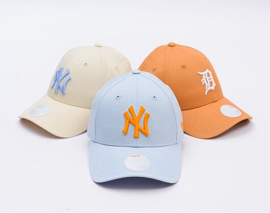 Dámská Kšiltovka New Era - MLB Essential 9FORTY - NY Yankees - Pastel Blue / Orange Glaze