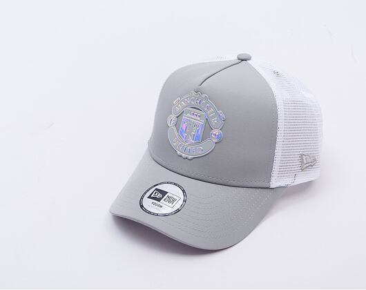 Dětská Kšiltovka New Era - Iridescent 9FORTY Trucker - Manchester United Fc - Gray