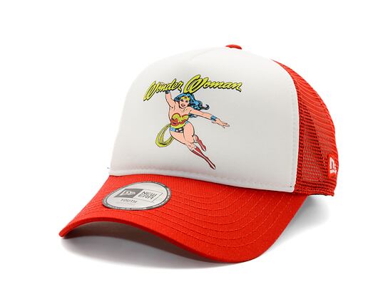 Dětská Kšiltovka New Era - Warner Bros Wonder Woman 9FORTY Trucker - Scarlet