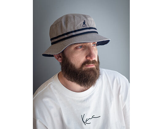 Kangol Stripe Lahinch Grey K4012SP-GR034 Bucket Hat