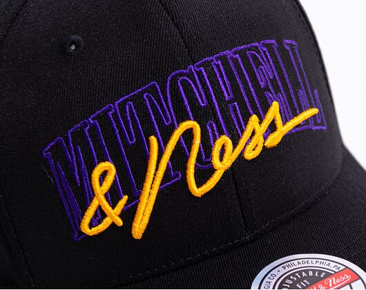 Mitchell & Ness Branded Zone Redline Stretch Snapback Purple/Yellow Cap