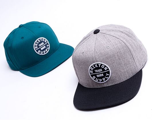 BRIXTON Oath III Snapback Light Heather Grey/Black Cap